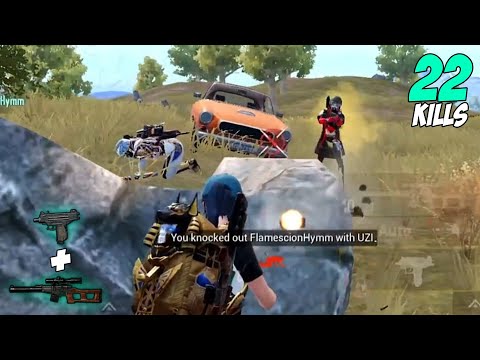 22 KILLS VSS + UZI FIRST WEAPON CHALLENGE RUSH GAMEPLAY !! - PUBG MOBILE