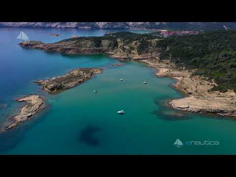 Bay Stolac, island Rab (aerial video)