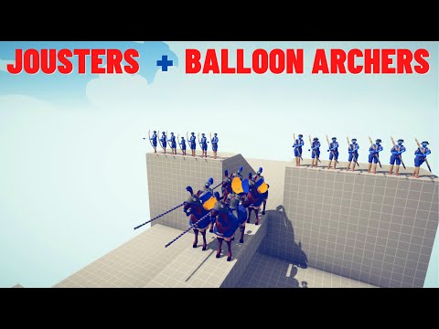 JOUSTERS + BALLOON ARCHERS vs EVERY FACTION UNITS  - Totally Accurate Battle Simulator TABS