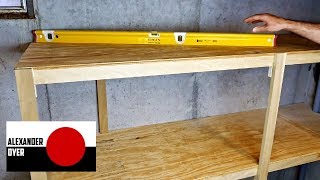 I Make Plywood Shelves and Attach to Concrete Walls