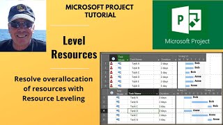 Resource leveling in Microsoft Project. Level overallocated resources