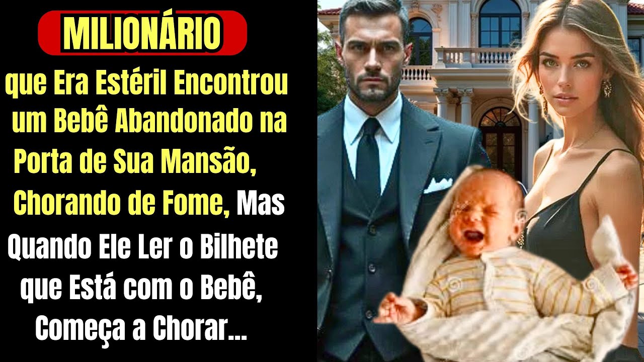 Um Milionário que Era Estéril Encontrou um Bebê Abandonado na Porta de Sua Mansão, Chorando de...