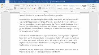 Lesson 12... What you can do at your level...