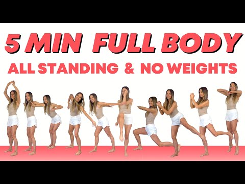 5 Minute Full Body Workout - Tone your Total Body in just 5 Minutes at Home