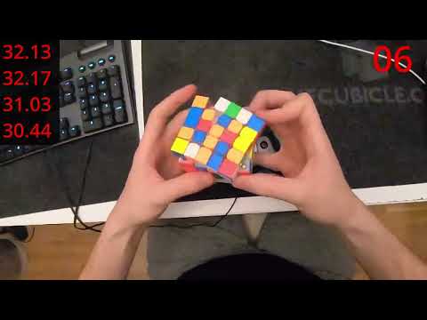 Unofficial World Record 5x5 Cube Ao5 - 31.59s