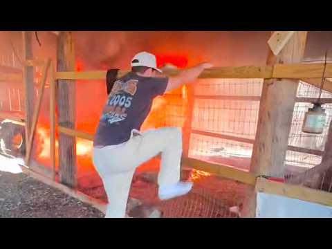 Country Artist Sprints Into Flames as Barn Fire Explodes