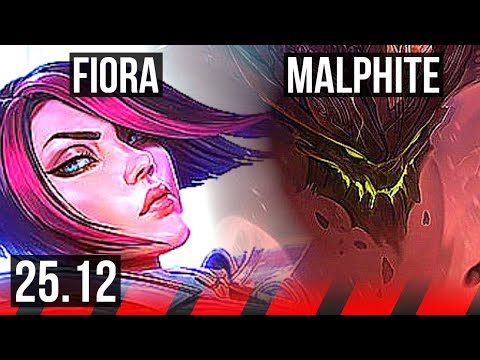 FIORA vs MALPHITE (TOP) | 6 solo kills, Dominating | NA Grandmaster | 25.12