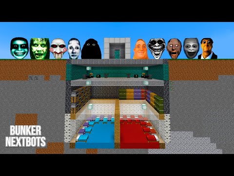SURVIVAL BUNKER WITH 100 NEXTBOTS in Minecraft - Gameplay - Coffin Meme