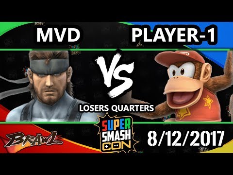 Smash Con 2017 Brawl - PG | MVD (Snake) vs. Player-1 (Diddy Kong) - SSBB LQ