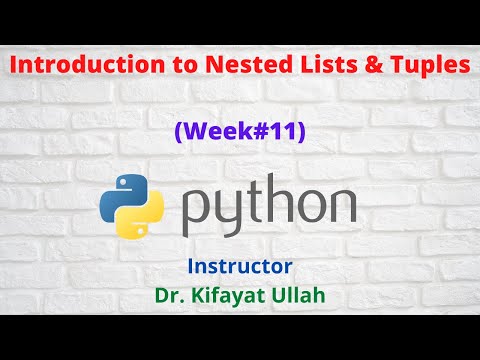Introduction To Two Dimensional Lists Programming With Python Week11
