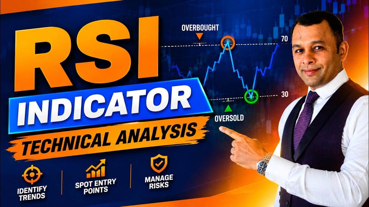 RSI Indicator explained on a live Nifty chart - Trading Direction YouTube video