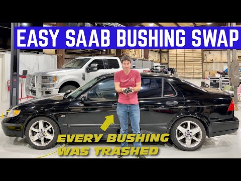 Using A SAWZALL To CUT The JUNK Subframe Bushings Out Of My SAAB 9-5