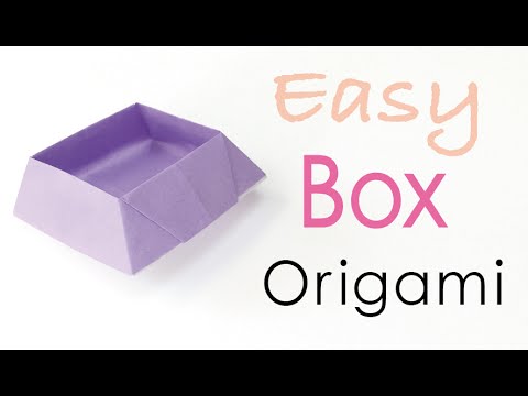 Origami Paper Trapezium Box Easy☺︎ - Origami Kawaii〔#072〕