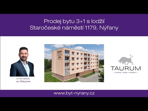 PRODÁNO - Prodej bytu 3+1 na klidném místě v Nýřanech,  Staročeské náměstí