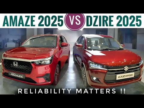 Maruti Dzire vs Amaze 2025 - Which is Better? | Honda Amaze vs Dzire 2024 | New Amaze vs Dzire 2025