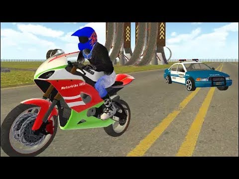MOTOR BIKE RIDER Vs. POLICE CAR CHASE SIMULATOR - BIKE & CAR RACING GAMES - SIMULATOR GAMES