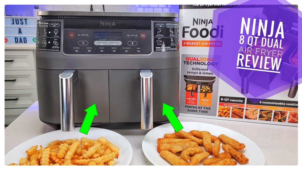 Ninja DZ201 Dual Zone Air Fryer 8 Quart 6-in-1 with  2 Independent Frying Baskets Review  Match Cook