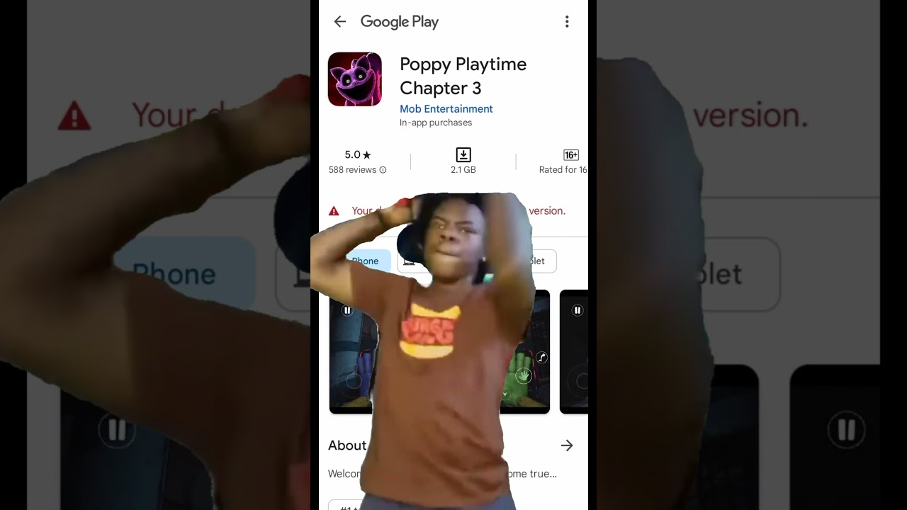 Poppy Playtime Chapter 3 Mobile Be Like:- 🤡😮‍💨