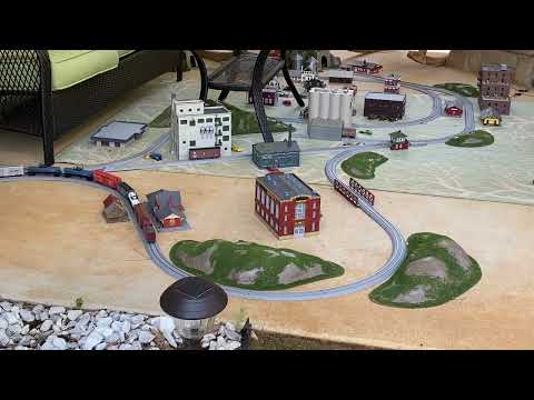Long Shot of Patioville DC, GABAMA - Founded 2023 - HO Scale Trains Outdoors