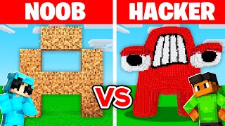 NOOB vs HACKER: I Cheated In a Alphabet Lore Build Challenge! (Letter A)