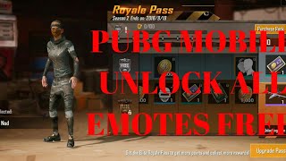 How To Unlock Free All Emotes In Pubg Mobile New Trick ! YOU MISS IT ?