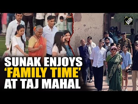Rishi Sunak enjoys family time with wife, mother-in-law Sudha Murty at Taj Mahal