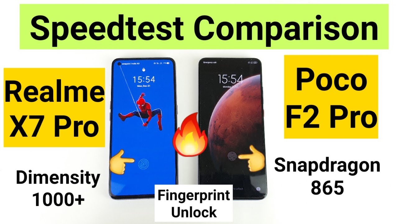Realme x7 pro vs poco f2 pro speedtest comparison fingerprint review