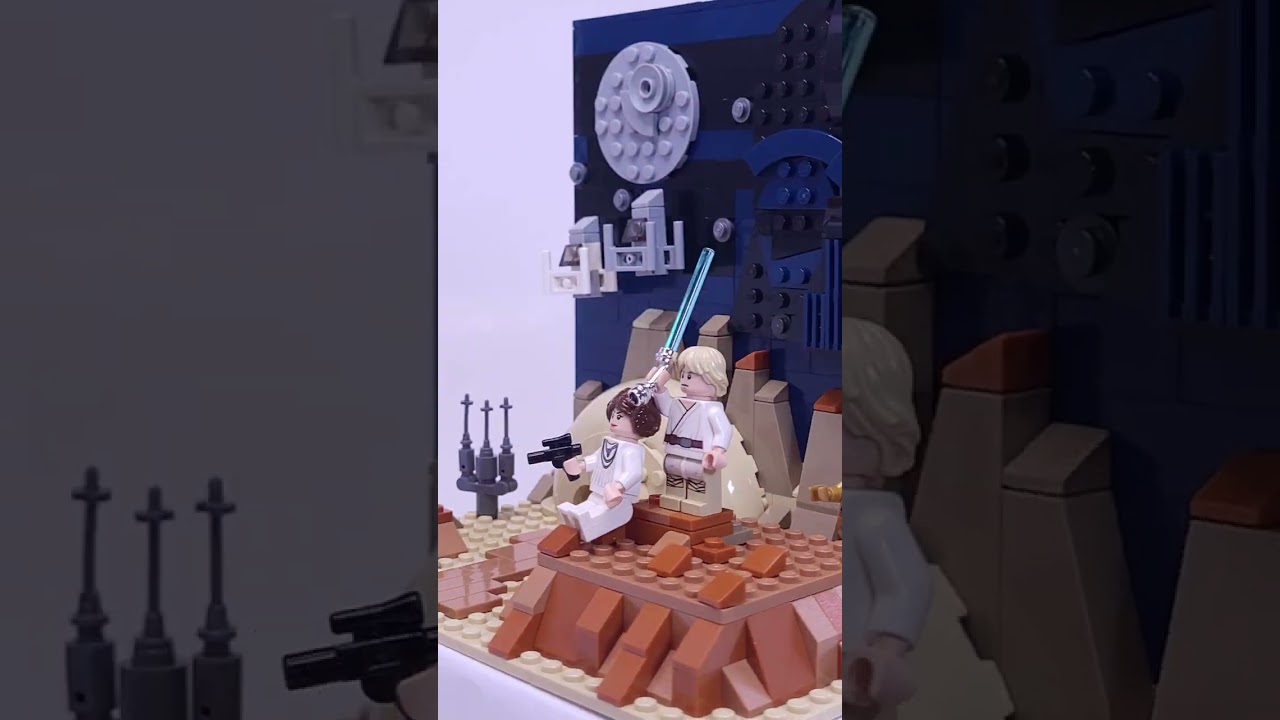 Star Wars A New Hope Poster in Lego #shorts #starwars #lego
