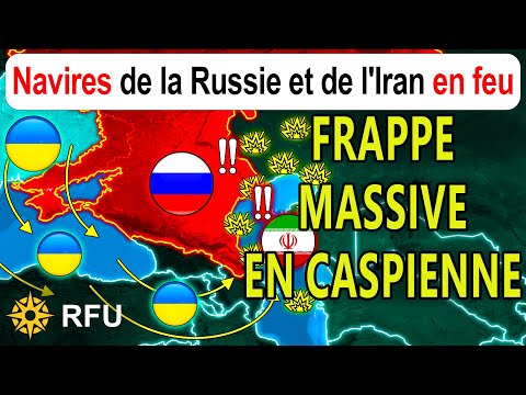 Navires pétroliers russes et navires de missiles iraniens EN FLAMMES dans la mer Caspienne | RFU