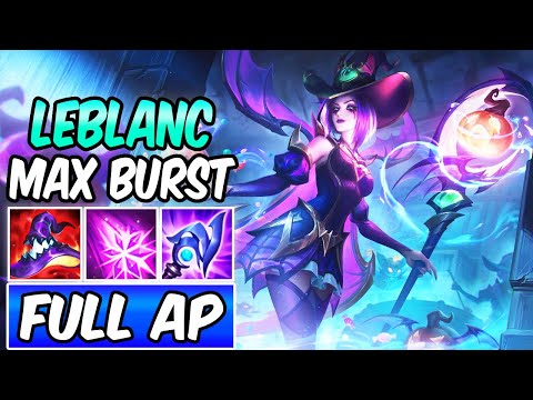 MAX BURST LEBLANC MID FULL AP | BEWITCHING LEBLANC HALLOWEEN | Build & Runes | League of Legends