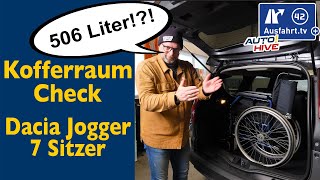 Kofferraum-Check: Dacia Jogger - was passt in den Kofferraum? Fahrrad? Leiter? Koffer? Taschen?