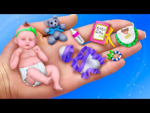 , title : '11 DIY Boneca Bebê Truques e Artesanatos / Bebê em Miniatura, Berço e Muito Mais!