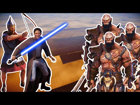 22 MILLION ORCS vs 100,000 JEDI KNIGHTS + 150,000 ROMAN ARCHERS | UEBS 2
