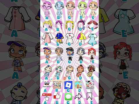 A, B, C, D, E CHOOSE YOUR FAVORITE AVATAR LOOK!!🔥💕#shorts #avatarworld #tocabocaworld #gameplay #fyp