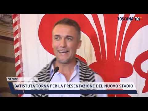 2022-03-01 FIRENZE - BATISTUTA TORNA PER LA PRESENTAZIONE DEL NUOVO STADIO
