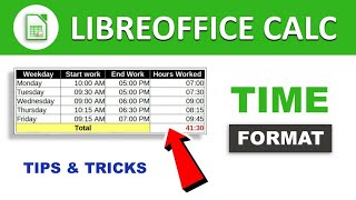 How to Insert and Format Time in LibreOffice calc🔥🔥