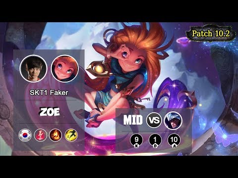 FAKER Zoe MID VS Talon | LOL | S10 KR D1 - Full Gameplay