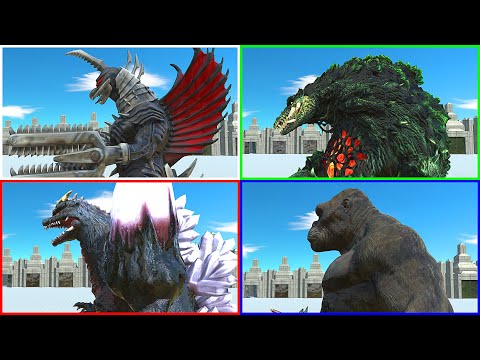 BIOLLANTE and KING KONG vs GIGAN FINAL WARS and SPACE GODZILLA - Animal Revolt Battle Simulator