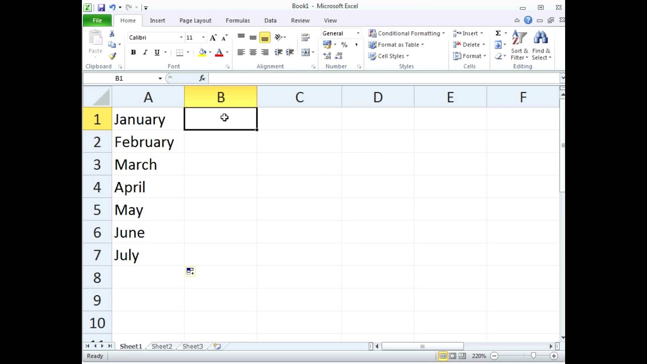 Excel AutoFill