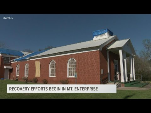 Mt. Enterprise church loses steeple but not faith after Saturday tornado
