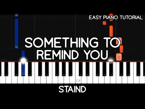Staind - Something To Remind You (Easy Piano Tutorial)