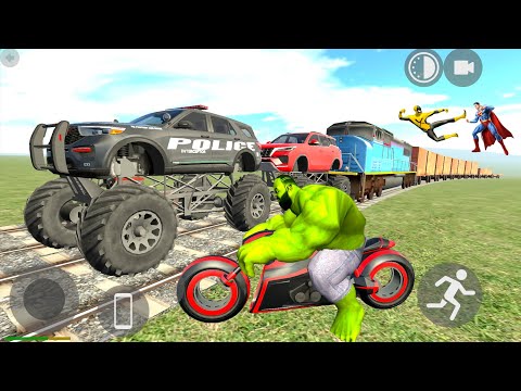 Hulk Superhero Driving Indian Army Tank Helicopter Monster Trucks ATV Bike - Android Gameplay.