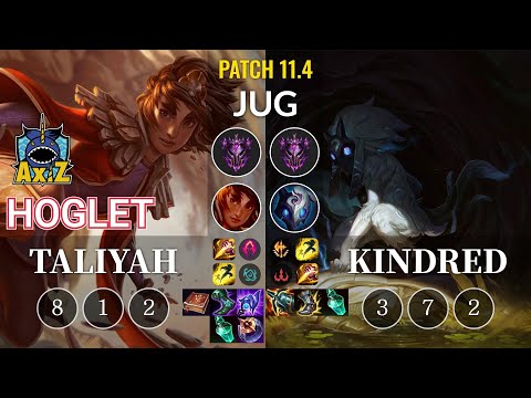 AXIZ Hoglet Taliyah vs Kindred Jungle - KR Patch 11.4
