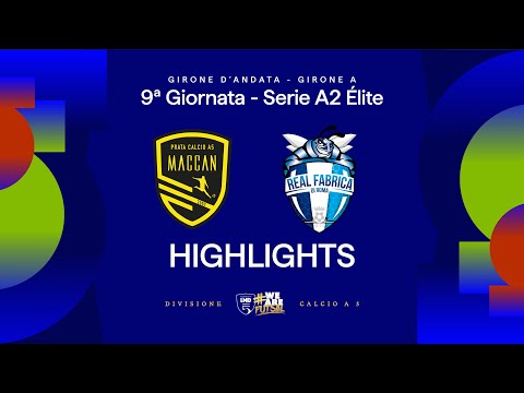 Maccan Prata-Real Fabrica 4-4 | Goals and highlights | Matchday 9 | Serie A2 Elite 2025/2026 - Gr...