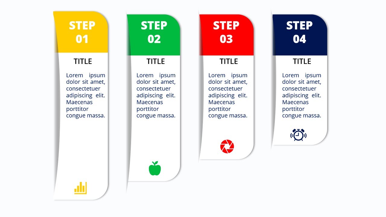 4 Steps PPT Design | Free PowerPoint Template