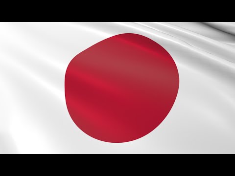 Flag of Japan waving in the wind - Flag animation - Motion background - 4K UHD