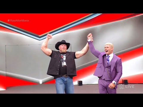Brock Lesnar confronts Roman Reigns in support of Cody Rhodes (2/2) - WWE RAW April 03, 2023