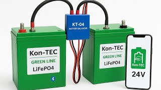 *❄️Baterie Kon-Tec KT-LFP12200-GL Green Line Lithium-železo-fosfátová LiFePO4 baterie 12V, 12,8V 200Ah, 2560Wh - Wireless BMS System + funkce ohřevu baterie | Aplikace v češtině