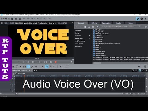 Magix Movie Edit Pro Tutorial - How To Record an Audio Voice Over to the Timeline