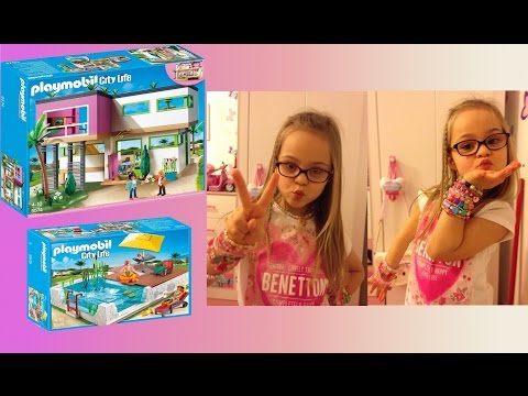 Playmobil City Life Luxusvilla mit Pool (5574 und 5575)